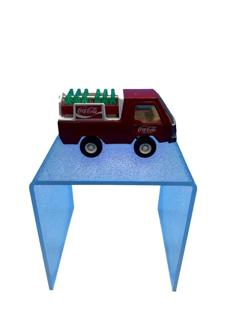 Vintage Buddy L Coca-Cola Bottle Delivery Truck Toy Pressed Steel 1982 Red Japan